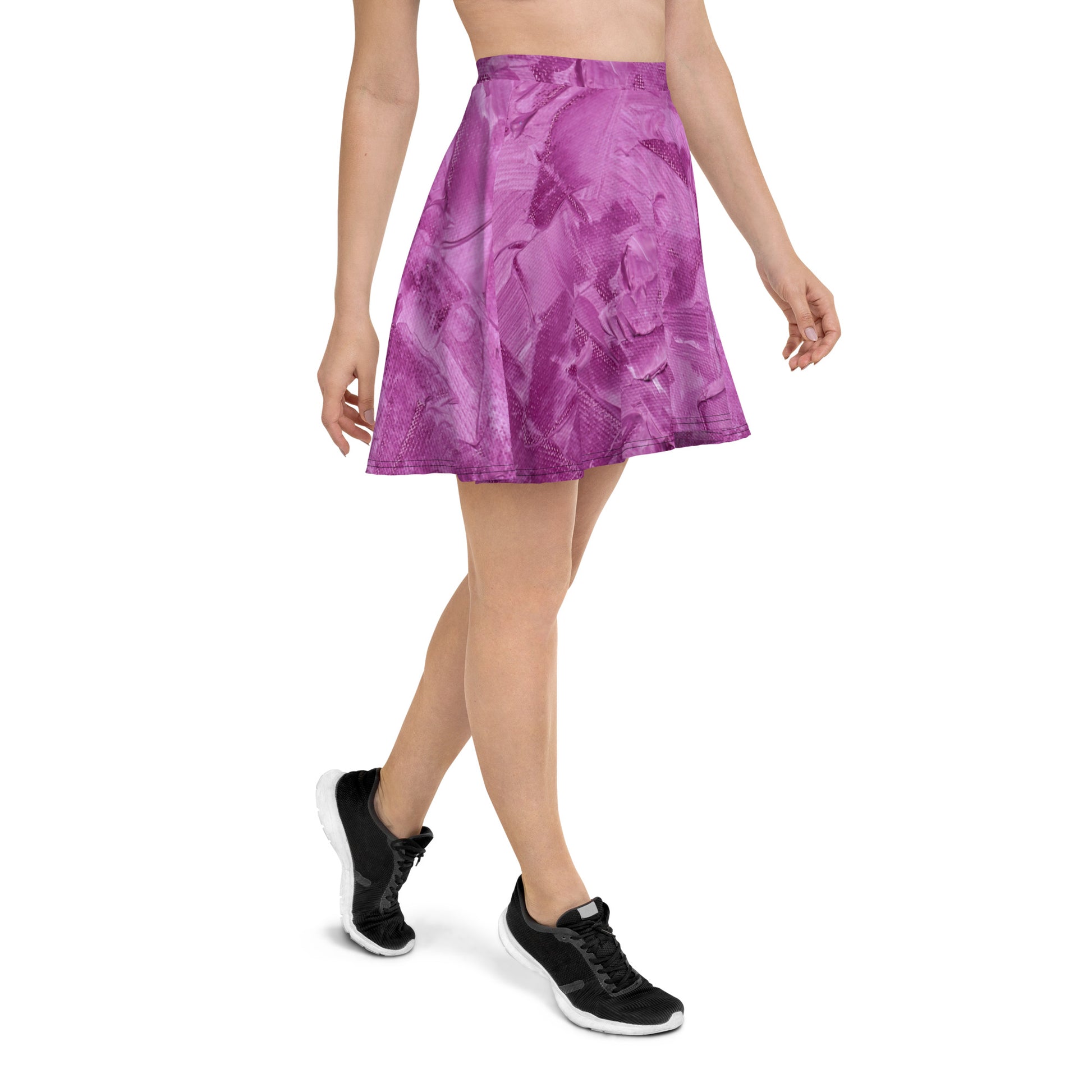 Ebonized Mulberry Women's Skater Skirt - FLAKOUT