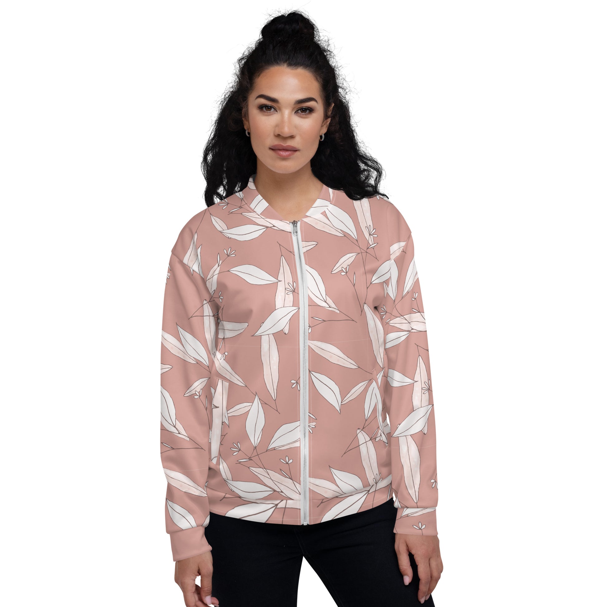 Feathered Finesse Women's Bomber Jacket - FLAKOUT