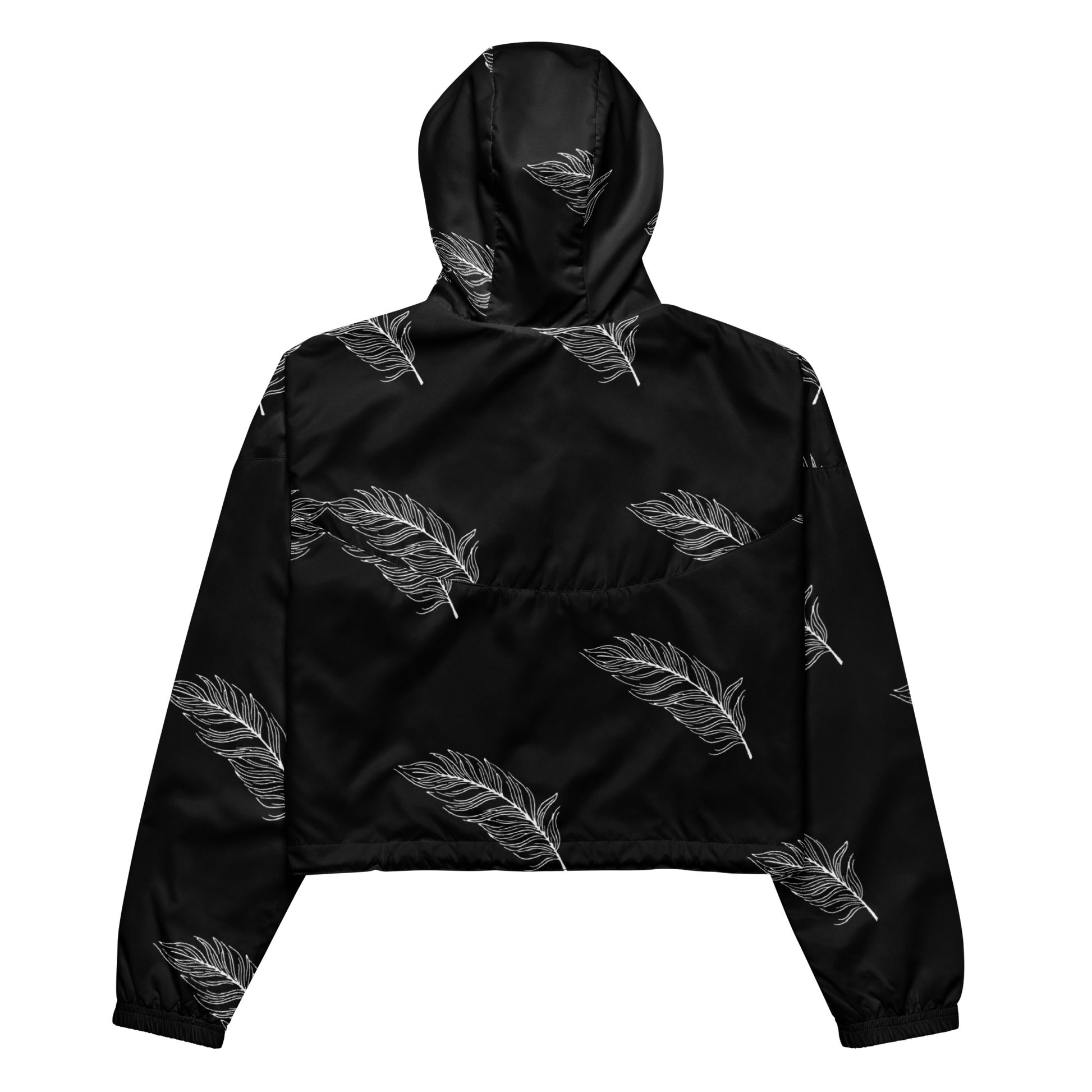 Ethereal Plumes Women’s Cropped Windbreaker - FLAKOUT