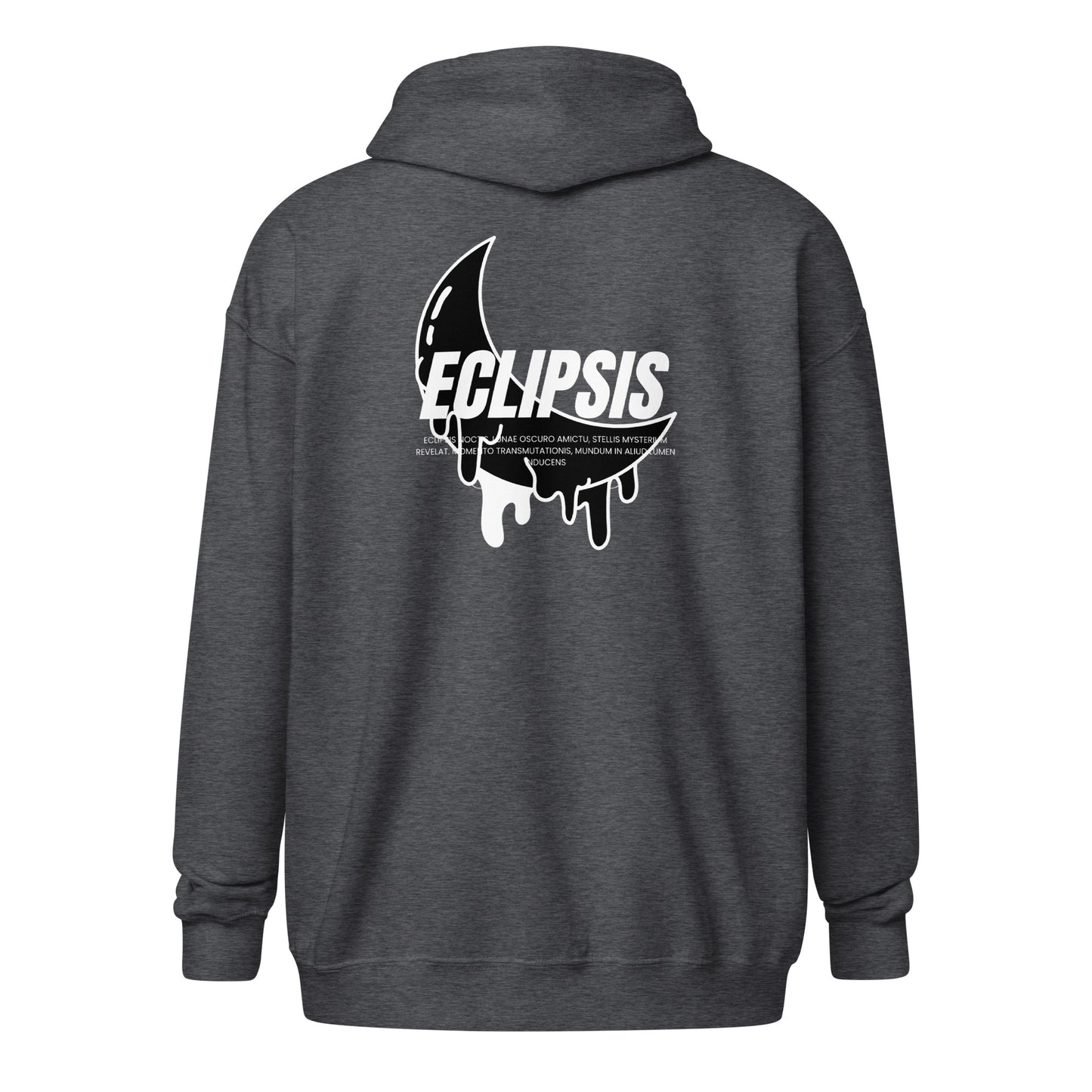 Lunar Eclipsis Heavy Harmony Fusion Zip Hoodie - Dark Heather - FLAKOUT