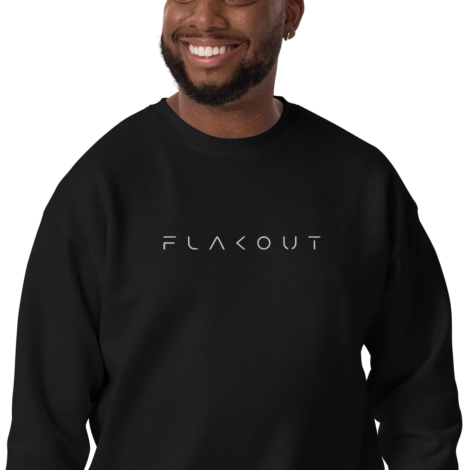 FLAKOUT Logo Embroidered Unisex Fleece Sweatshirt - FLAKOUT