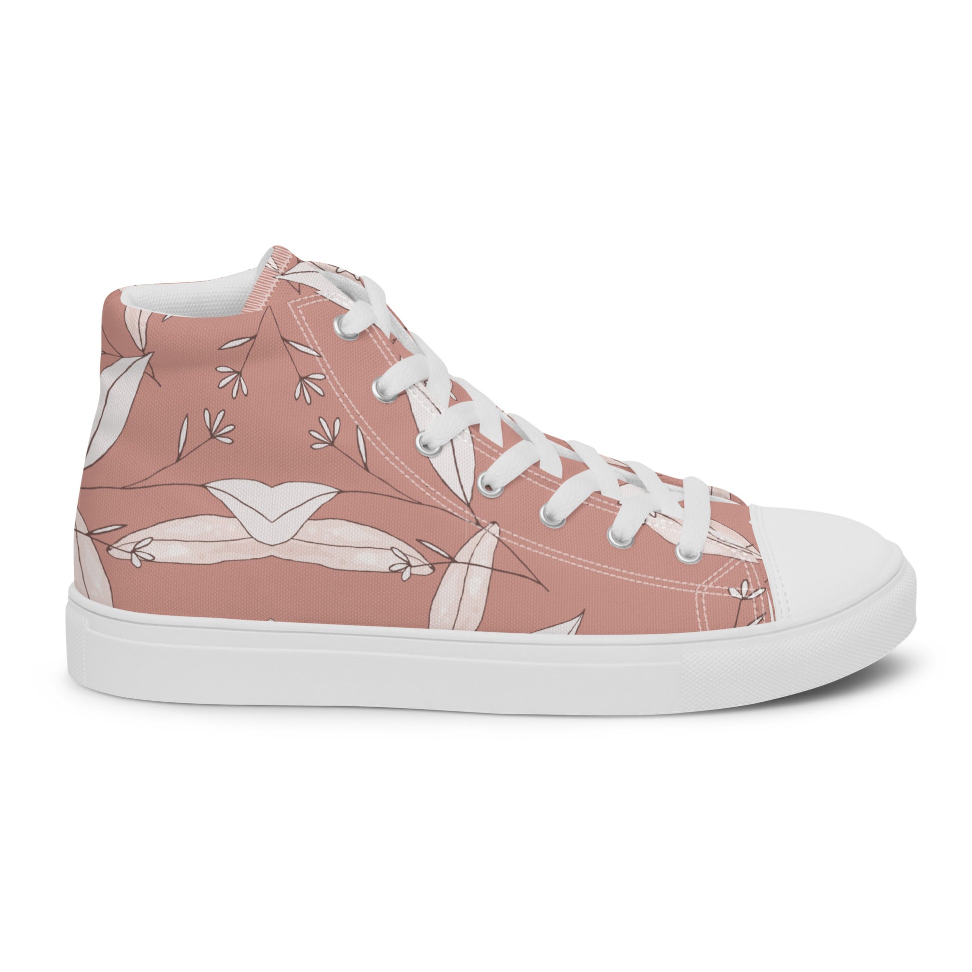 Feathered Finesse Women's High Top Canvas Shoes - FLAKOUT