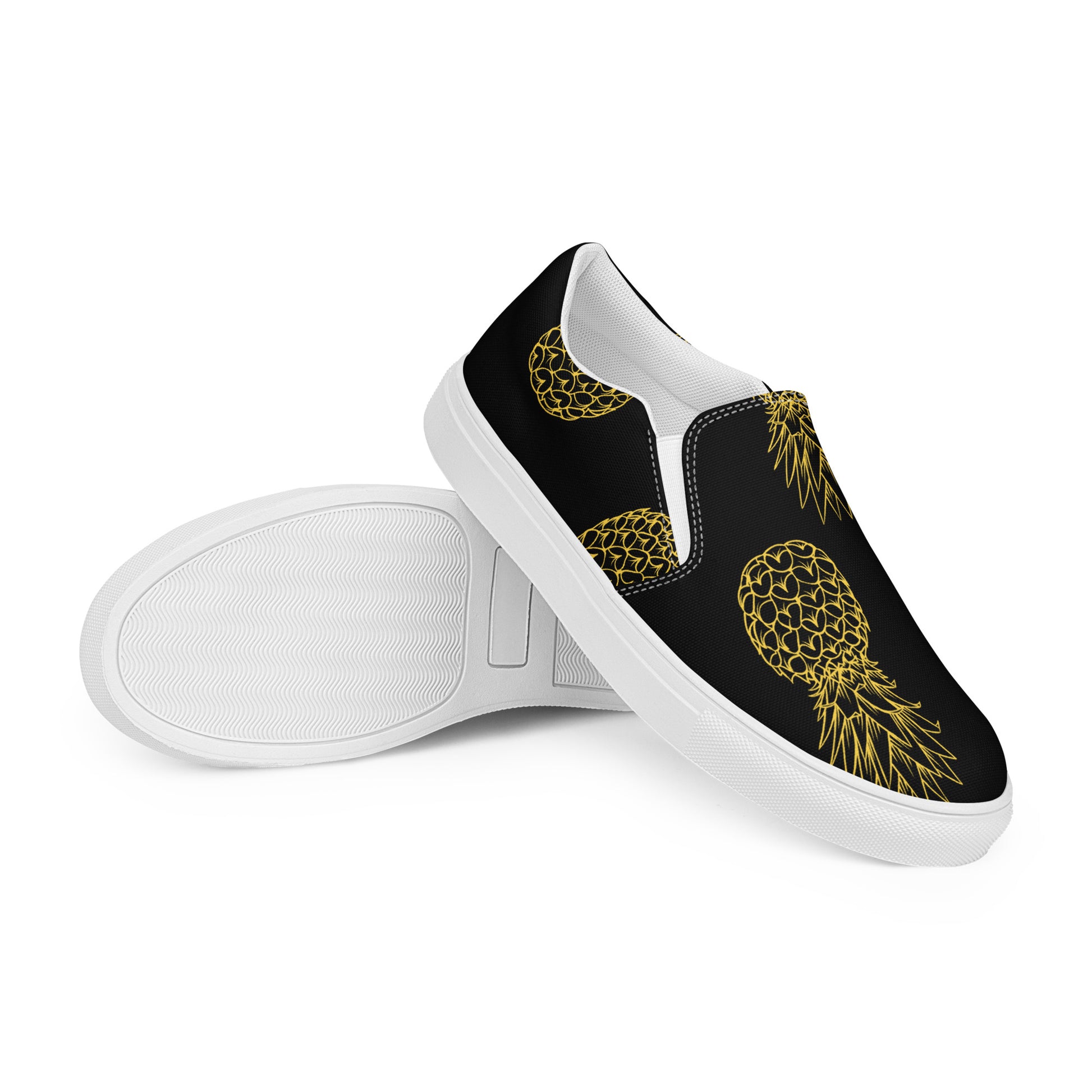 Pineapple Bliss Women's Slip-On Canvas Shoes - FLAKOUT