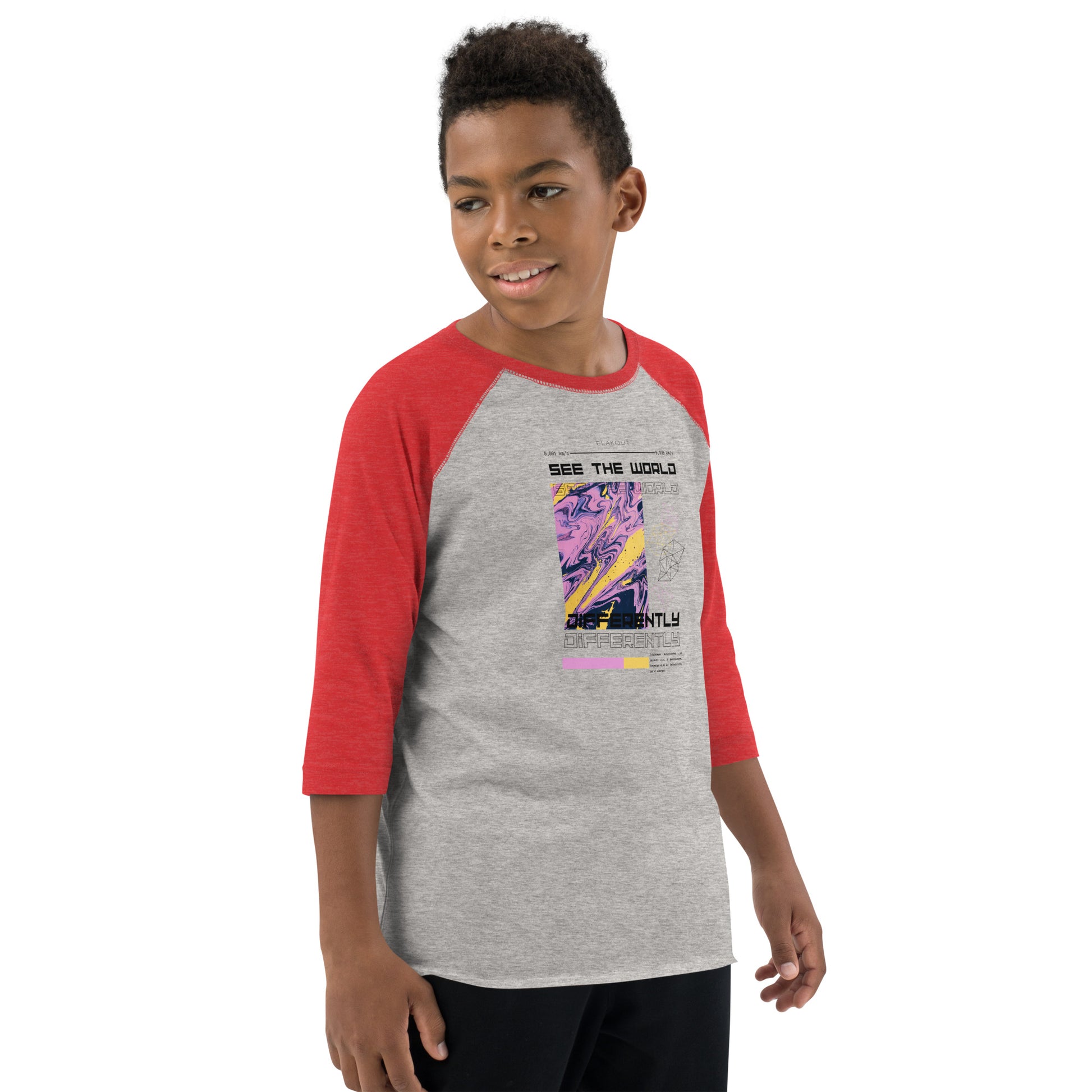 Divergent Horizon See The World Differently Kid's Long Sleeve Shirt - FLAKOUT