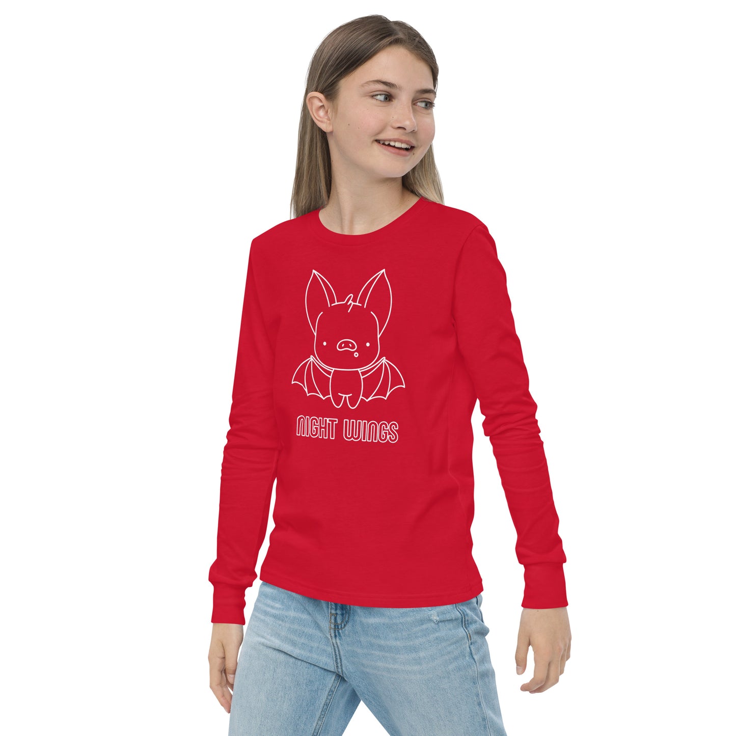 Night Wings Unisex Kid's Long Sleeve Tee - FLAKOUT